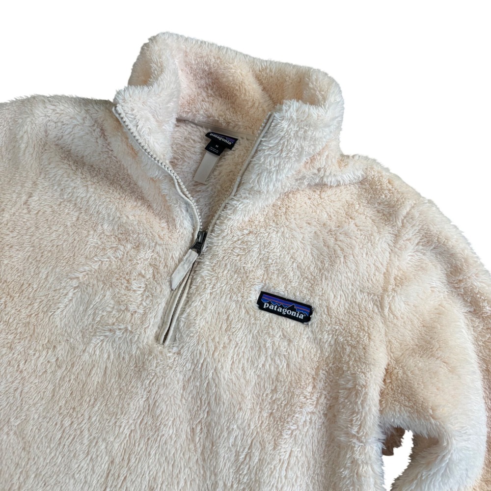 Patagonia Los Gatos Fleece Pullover Womens Medium Outdoor Cozy Fuzzy 1/4 Zip - Picture 2 of 7
